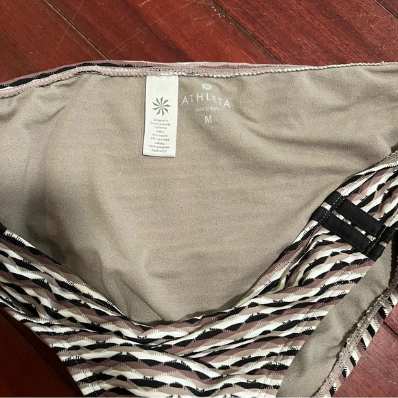 Athleta Waveline Swim Bikini Bottom Foxtail Taupe Medium - Picture 2 of 4